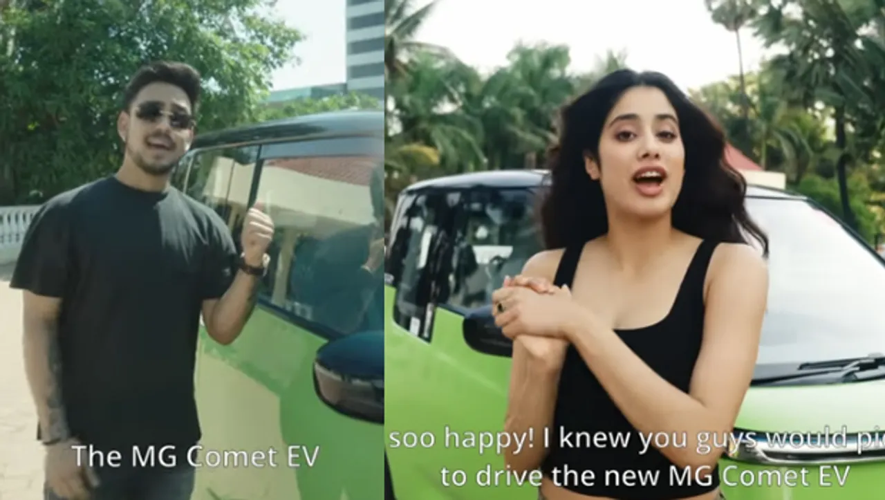 MG Motor India's campaign for Comet EV featuring Janhvi Kapoor and Ishan Kishan targets Gen Z buyers