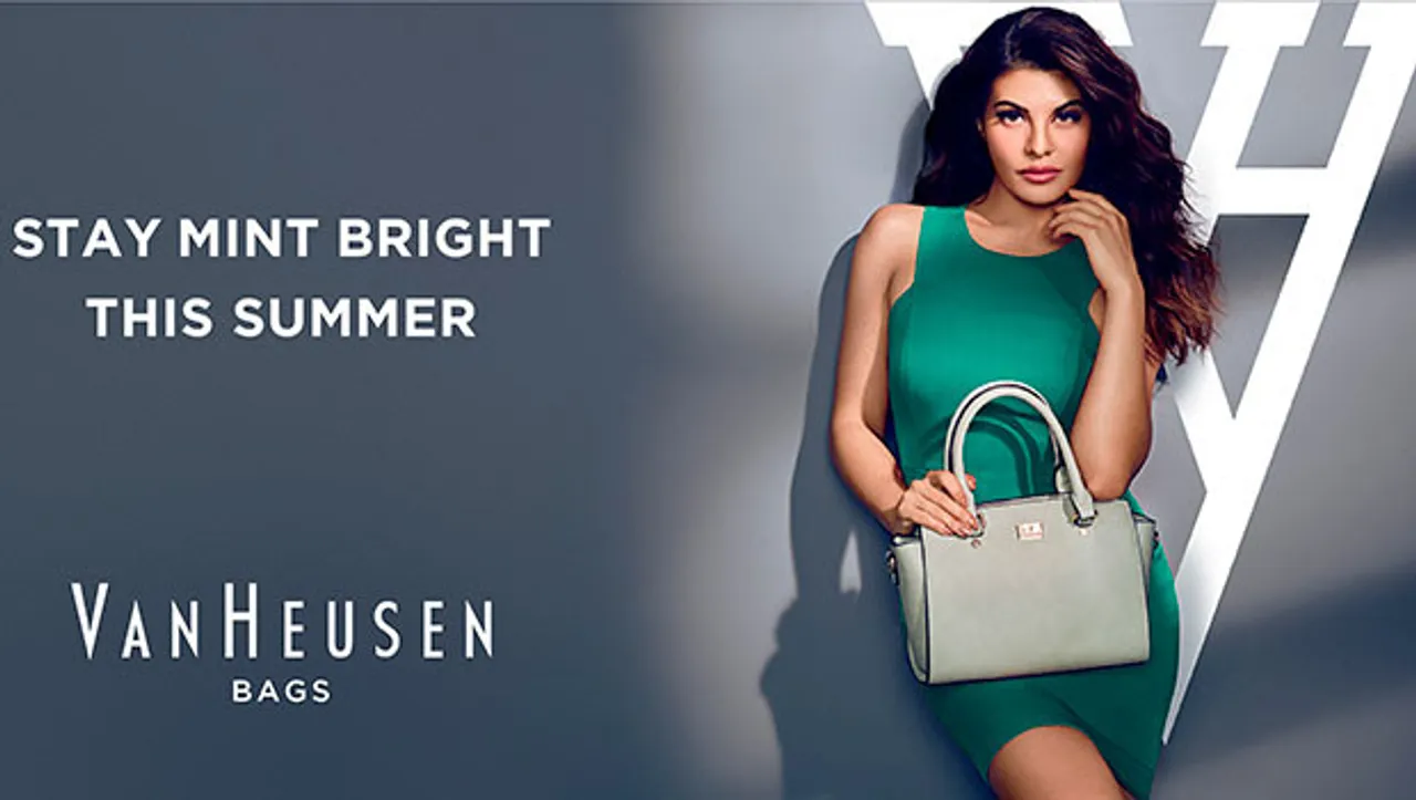 Jacqueline Fernandez is the face of Van Heusen's 'Women's Handbags' segment