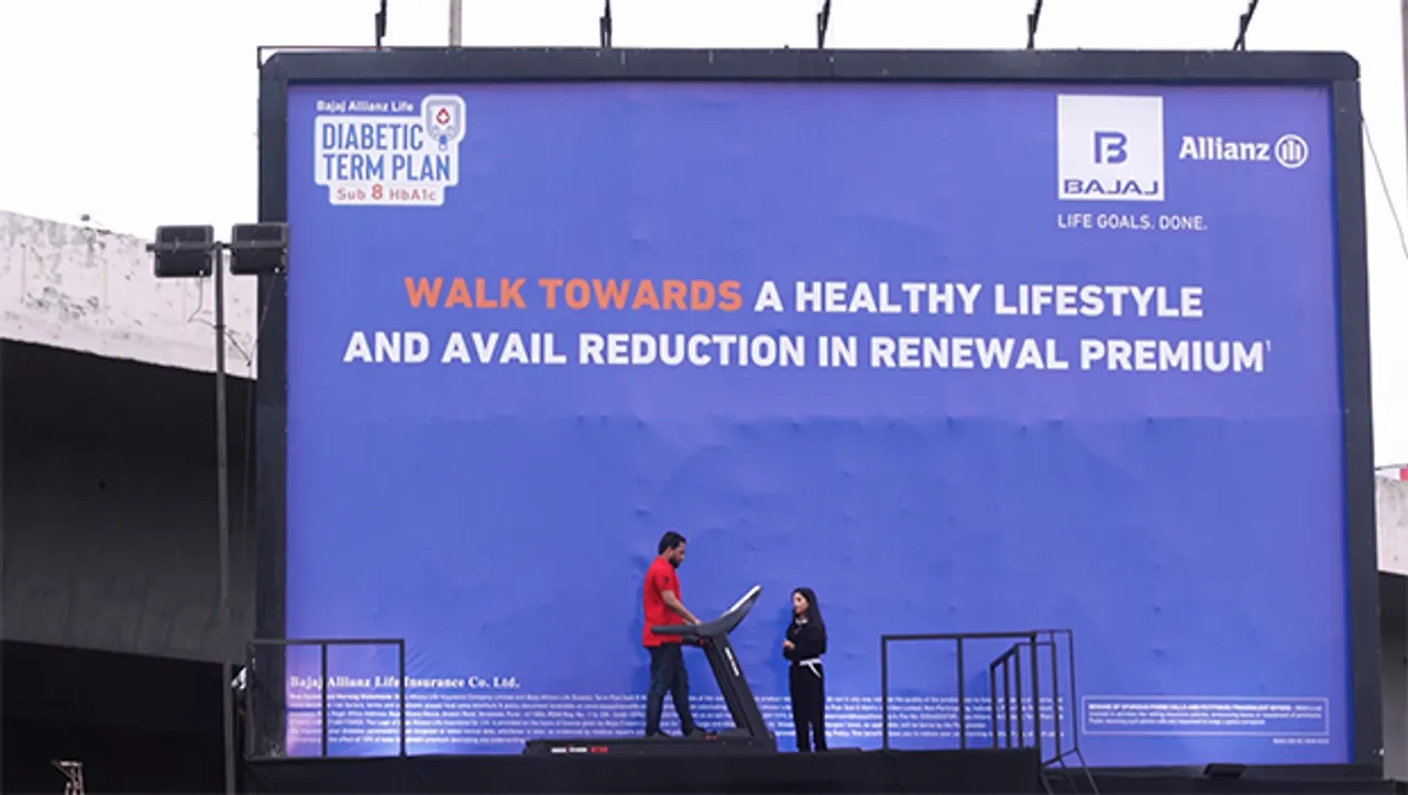 Ideacafe.agency executes 'Fitness Billboard' OOH campaign for Bajaj Allianz Life Diabetic Term Plan