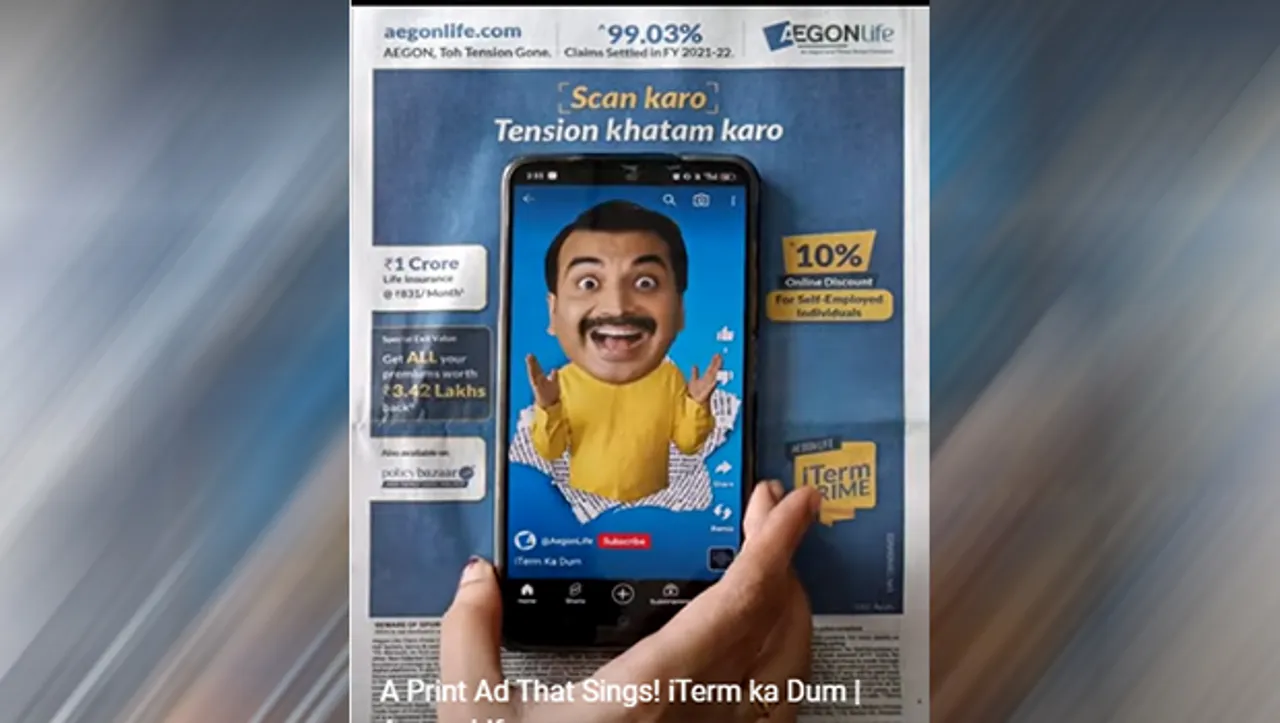 Aegon Life's print campaign 'sings' a new tune for its 'iTerm Prime' offering