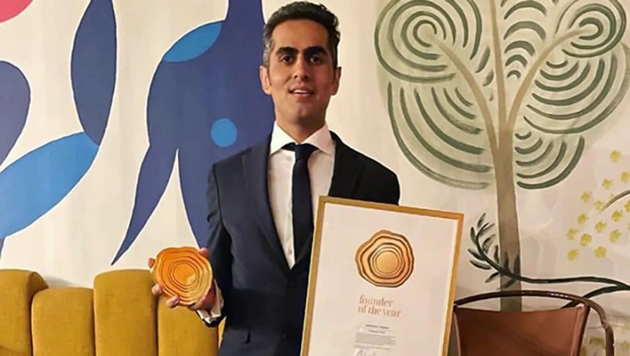 Harshil Karia wins 'Global Founder of the Year' award at Founders Gala in Stockholm