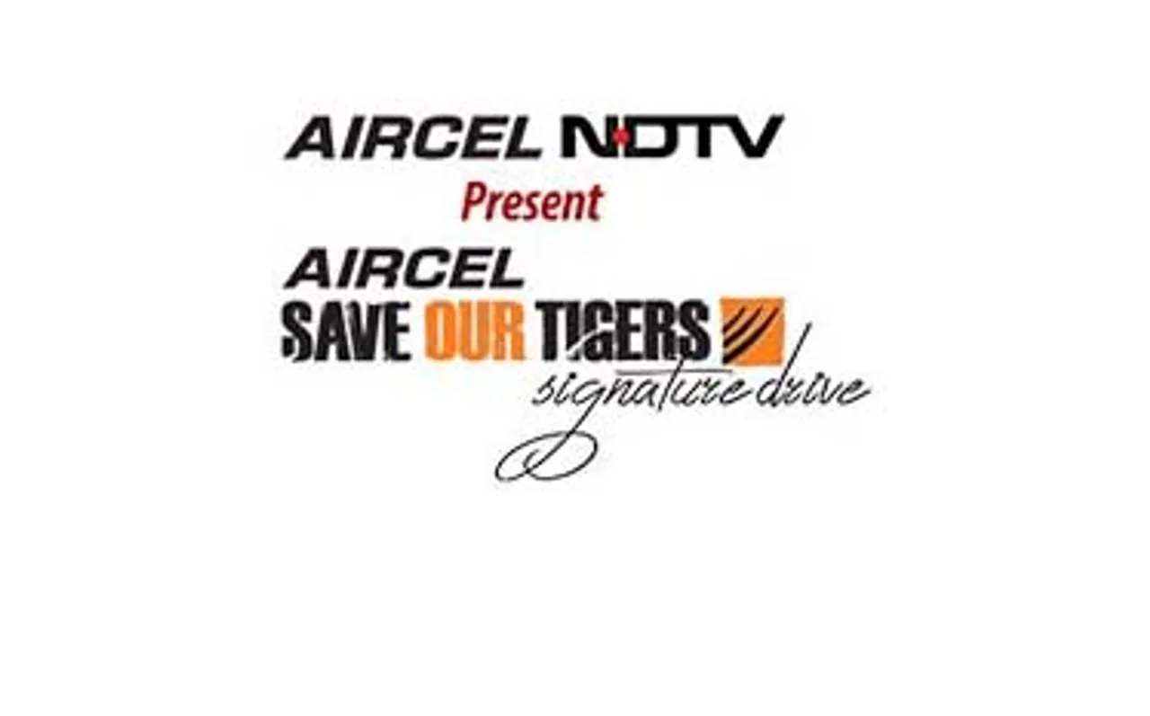 NDTV-Aircel launch the 'Save Our Tigers' Signature Drive 2014