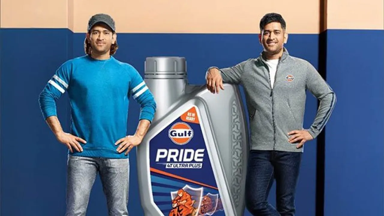 Gulf Oil's #GulfDhonixDhoni campaign shows MS Dhoni in a conversation with his younger self