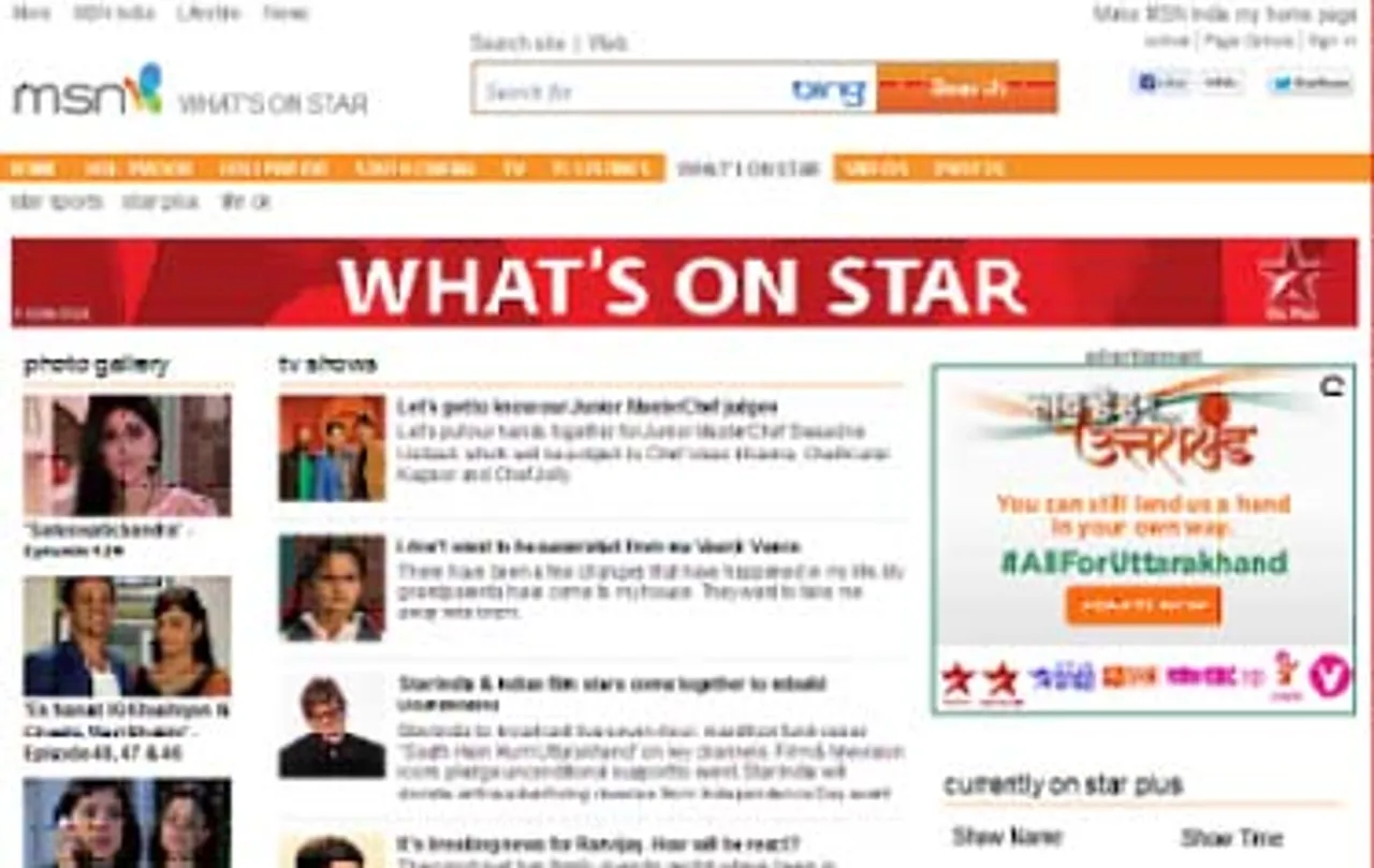 Star Network and MSN's television offering 'What's on Star' witnesses a high