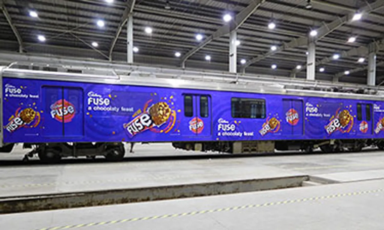 Posterscope India launches Cadbury's Fuse as 'metro' train wrap