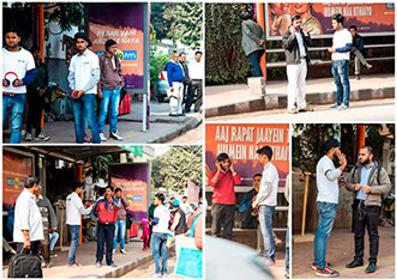 Big FM airs live radio show at bus shelters for Delhiites