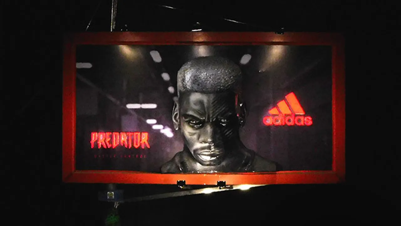 Adidas brings out Pogba's face, right out of a hoarding