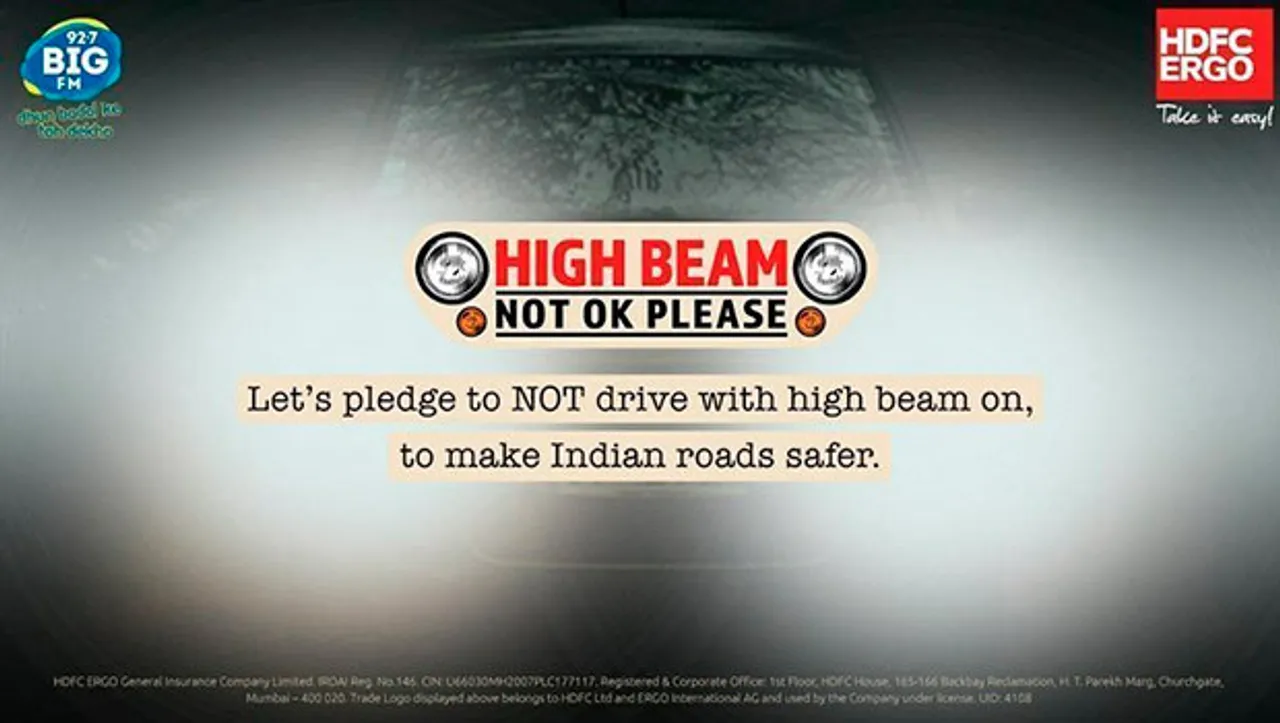 Big FM and HDFC Ergo General Insurance launch 'High beam – not OK please' campaign