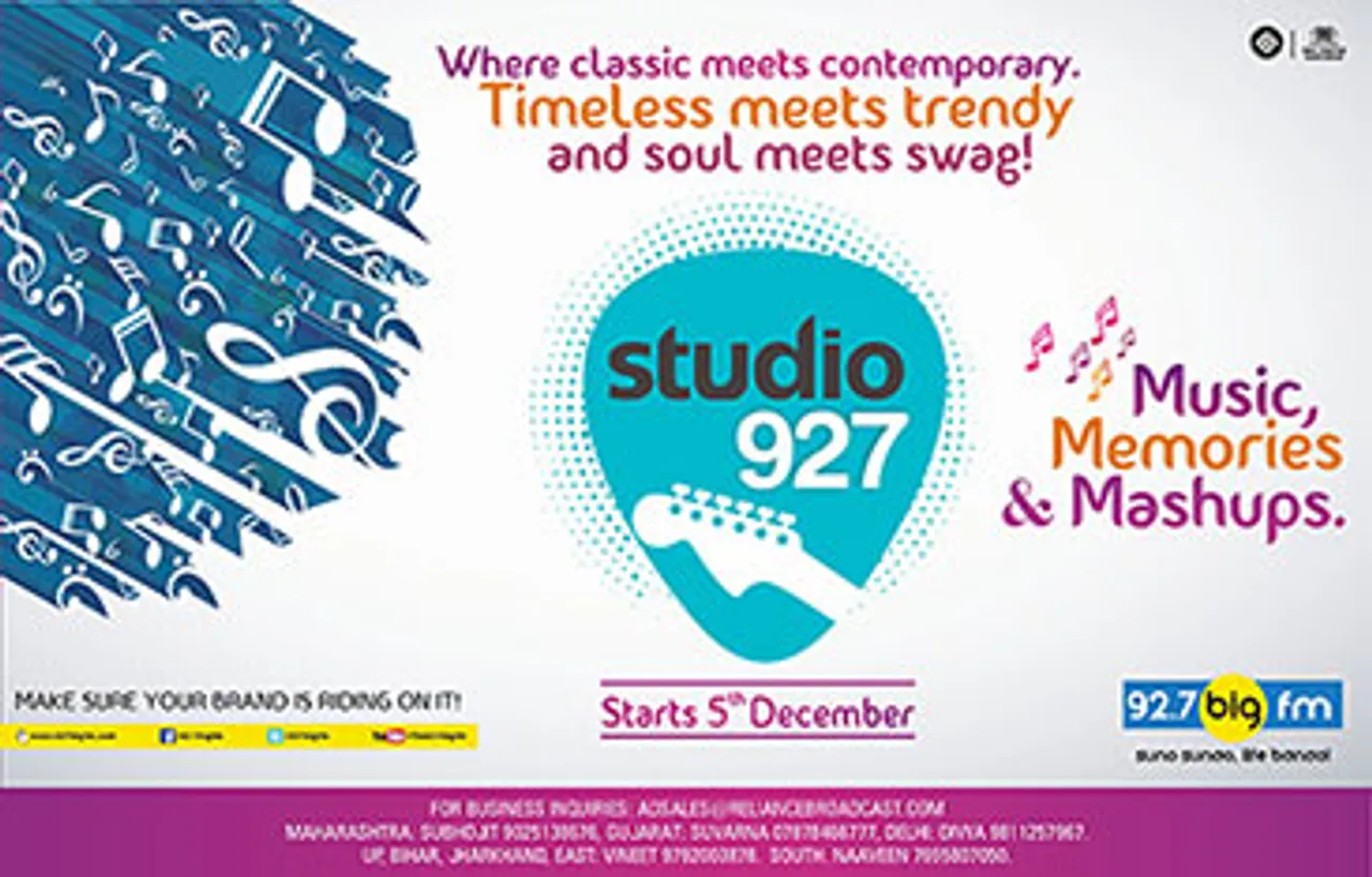 92.7 Big FM launches 'Studio927' of retro songs with a contemporary twist