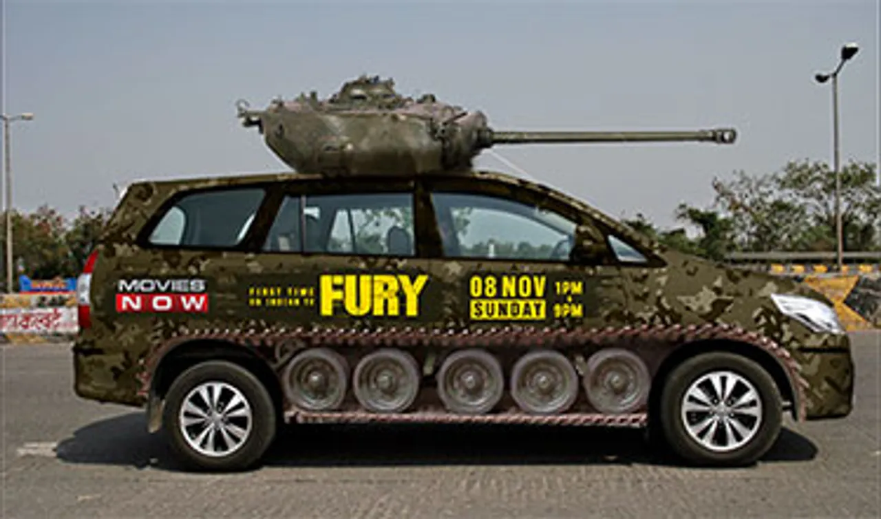 Movies Now gives a marketing push to premier of 'Fury' on Sunday