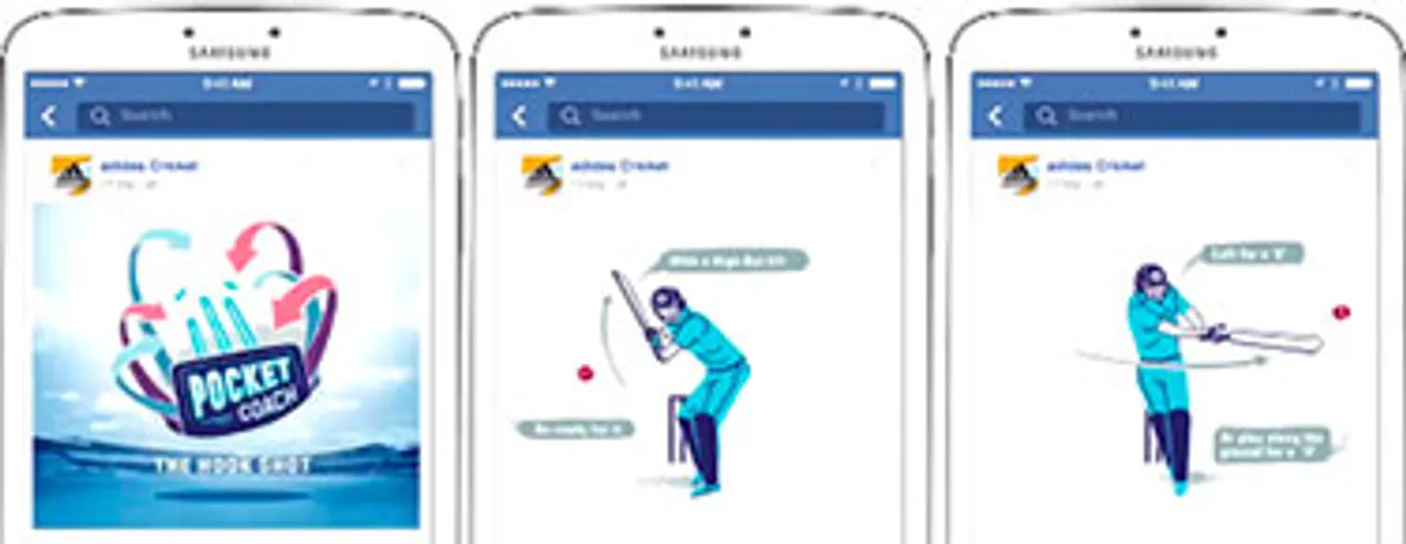 Adidas' 'Pocket cricket Coach' on Facebook