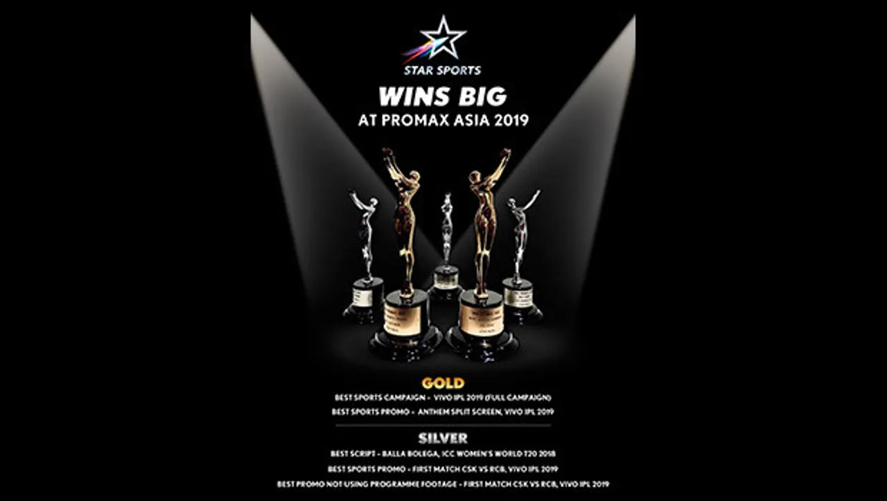 Star Sports at a winning streak at Promax Asia Awards 2019
