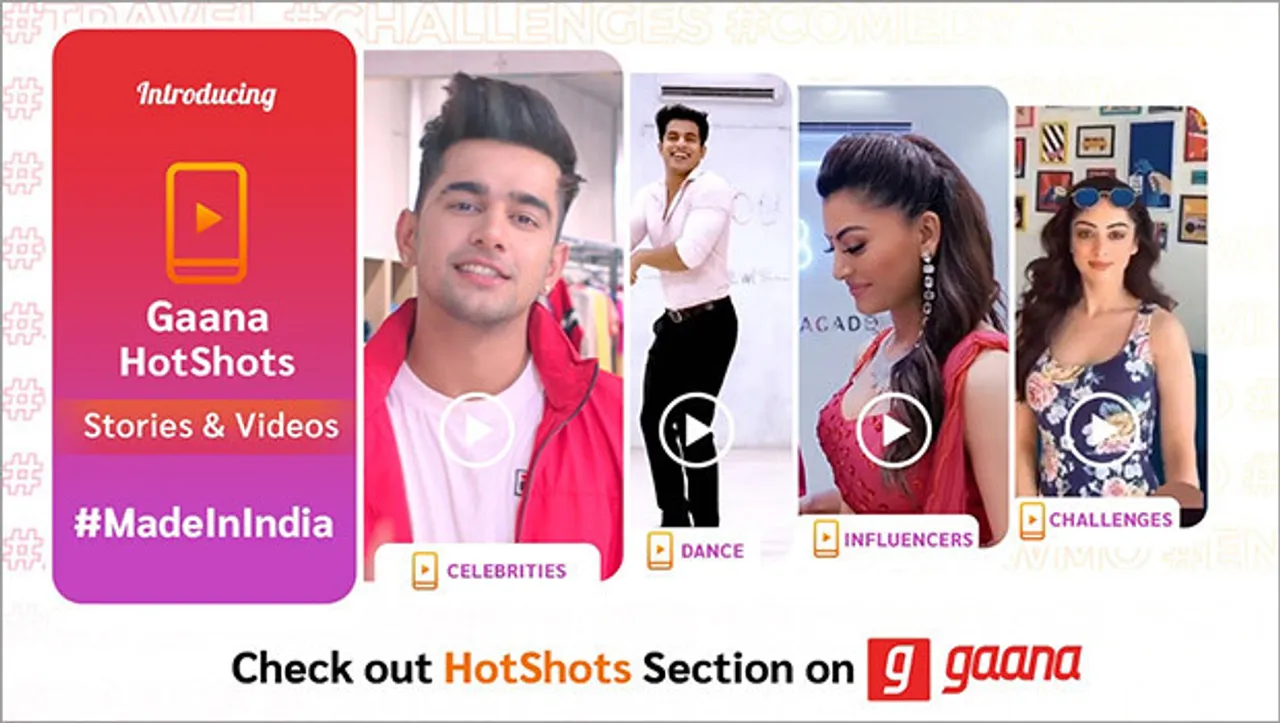 Gaana's HotShots is a snappy tool to create and share short viral videos and stories