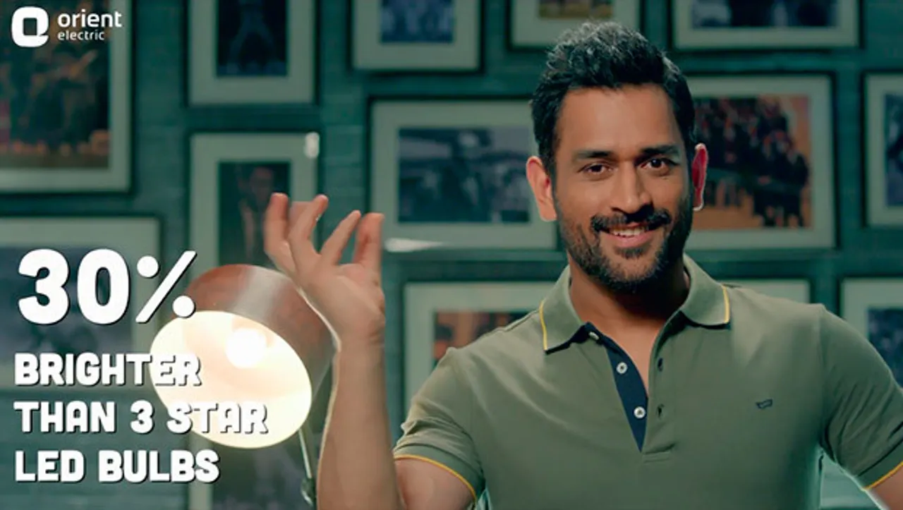 MS Dhoni bats for Orient Electric's BEE 5-Star rated LED bulbs in a new spot