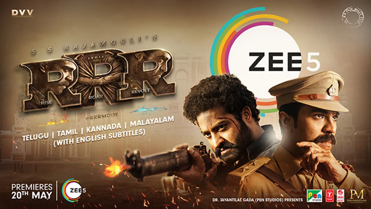 Zee5 to premiere SS Rajamouli's 'RRR' in four south Indian languages in TVOD on May 20