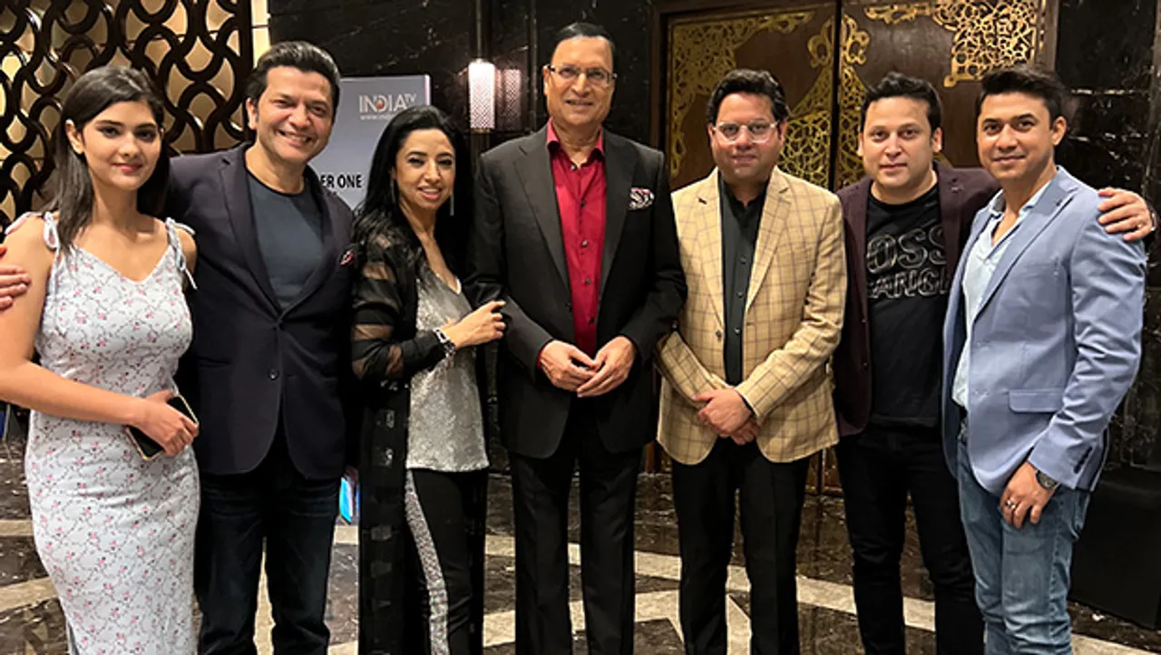 Rajat Sharma and Ritu Dhawan celebrate India TV's leadership in the news ratings