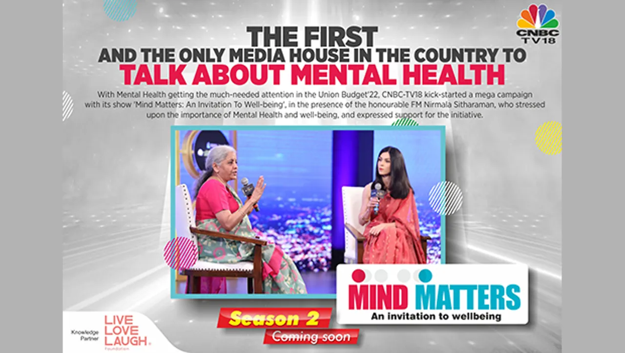 CNBC-TV18 drives in-depth conversations on mental health with talk show 'Mind Matters: An Invitation To Wellbeing'