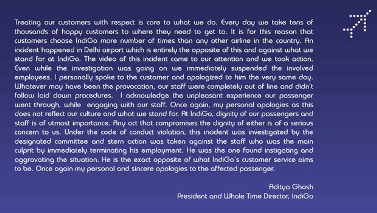 Guest Times: What IndiGo should have written in its apology letter