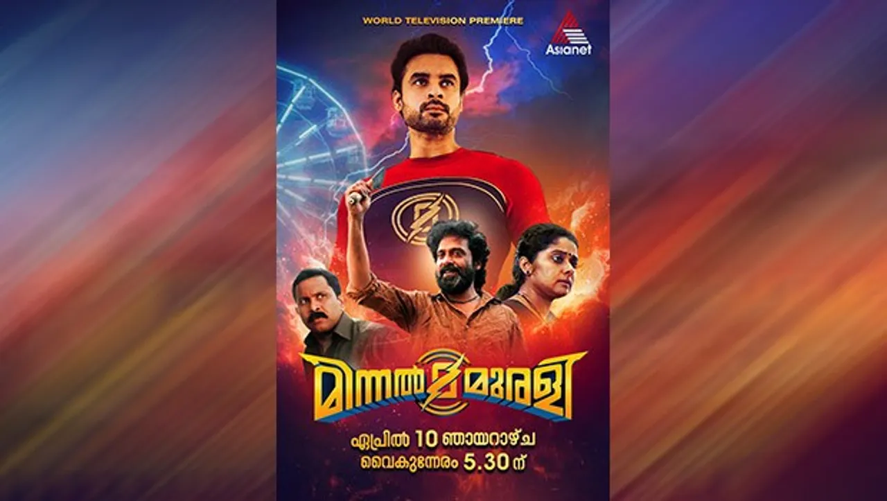 Asianet set for World Television Premiere of Malayalam super hero movie “Minnal Murali”
