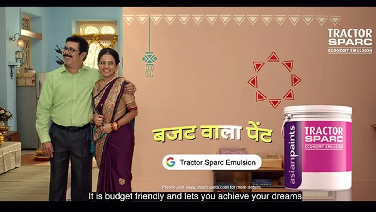 Asian Paints' campaign 'Budget wala paint' promotes Tractor Sparc Emulsion