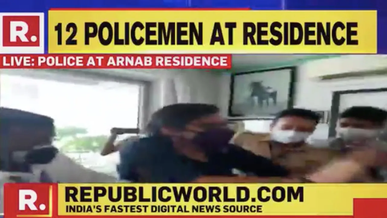 “Black day of India's democracy,” says Republic Media Network after Arnab Goswami's arrest