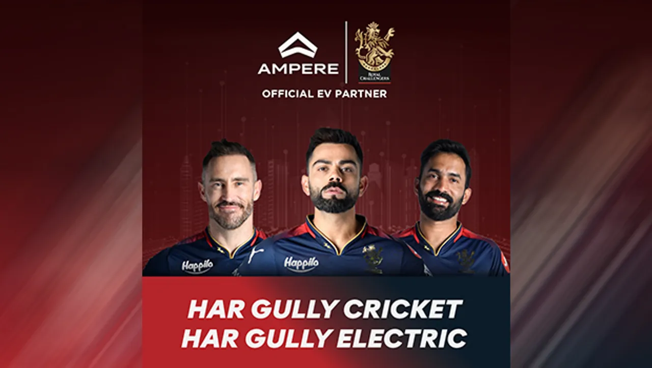 Ampere electric two-wheeler becomes official EV Partner for Royal Challengers Bangalore