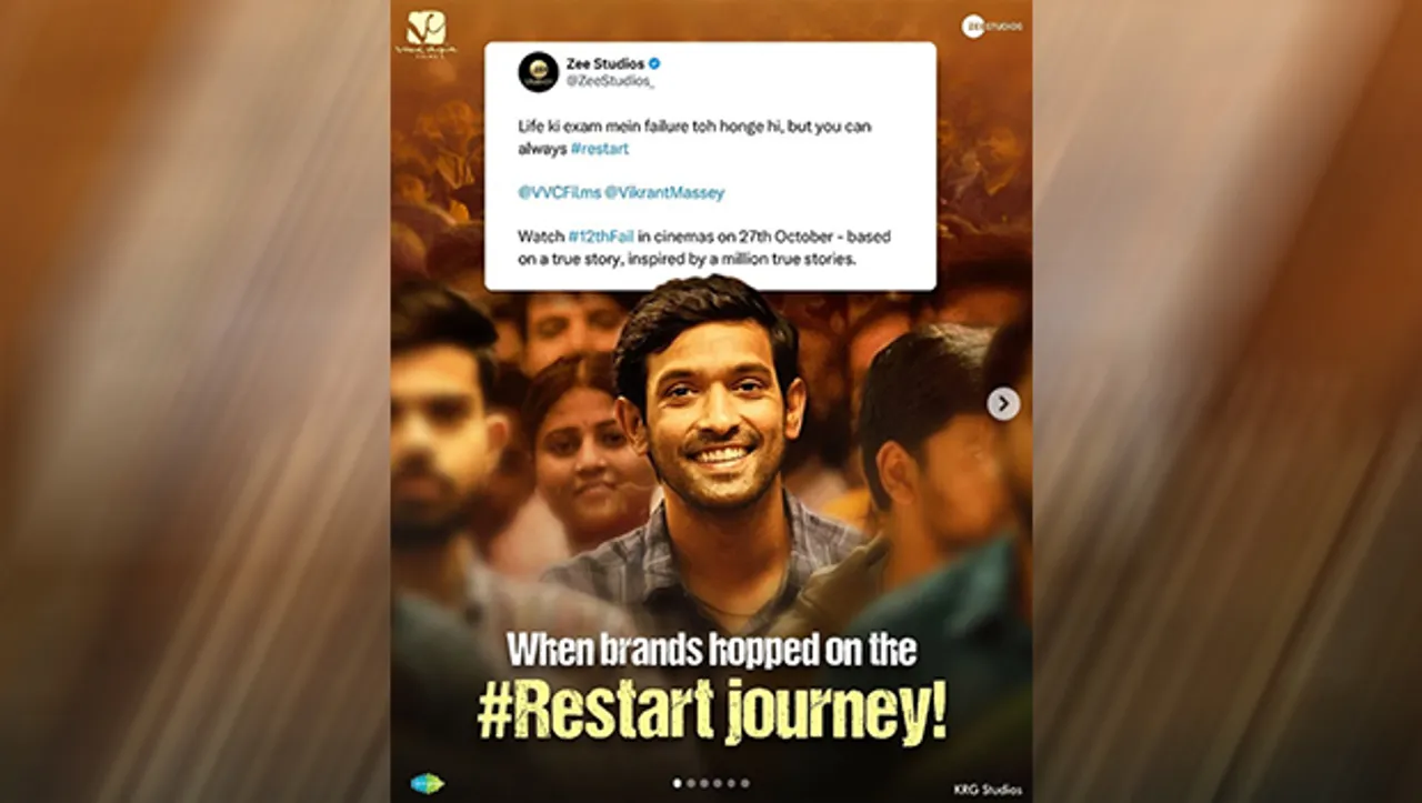 Zee Studios' 12th Fail inspires nationwide #Restart movement with brands