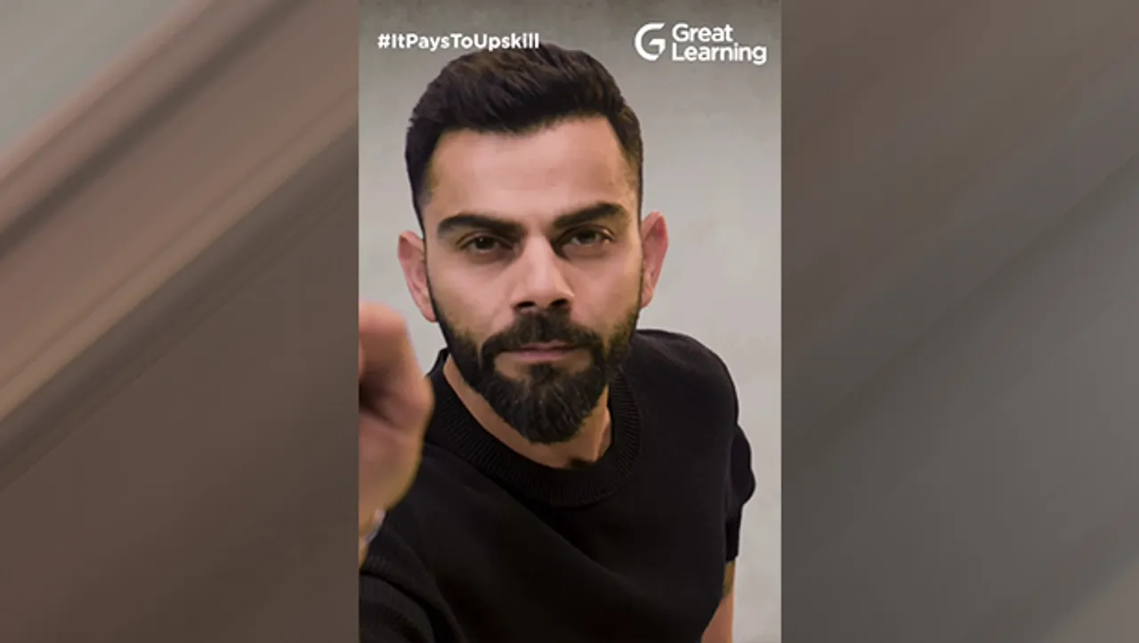Virat Kohli features in Great Learning's #ItPaysToUpskill digital campaign