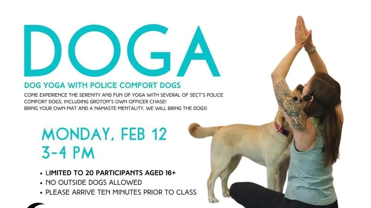 Pawsome Experience Groton Public Library's 'Doga' Class with Police Comfort Dogs