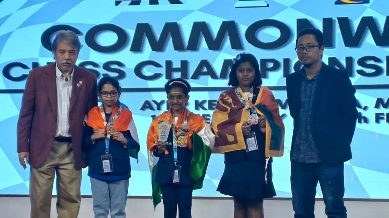 Sharvaanica AS Dominates U10 Category, Wins Gold at Commonwealth Chess