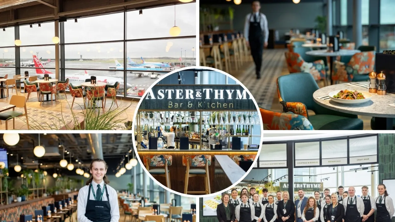 Newcastle Airport Unveils Aster & Thyme A Premium Bar with Stunning