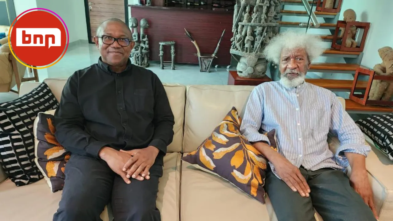 Labour Party Presidential Candidate, Peter Obi, Visits Nigerian Nobel Laureate Wole Soyinka