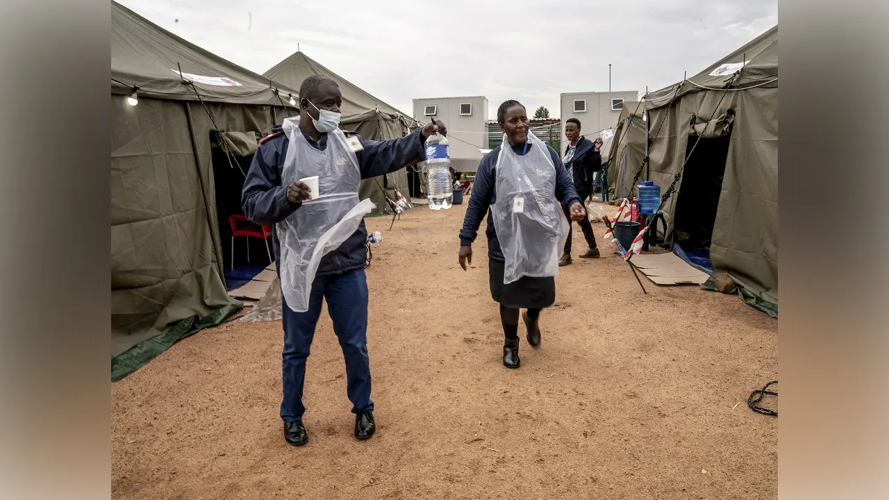 A visual of a field hospital in South Africa <br> Image Credit: CNN