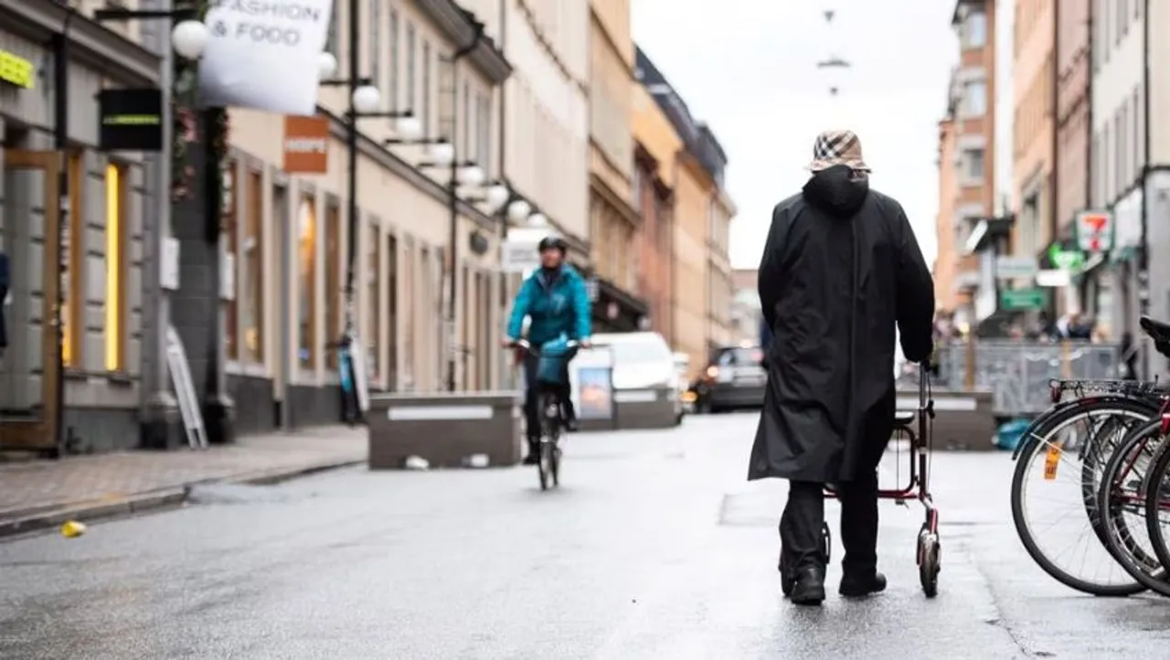 Woman strolls through the Sodermalm area of Stockholm, Sweden October 22, 2020
<br>Image Credit: Reuters