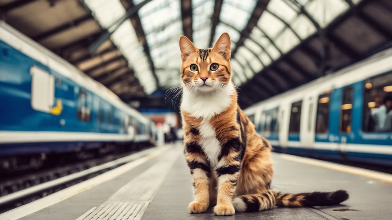 Nala the Cat: Feline Celebrity Brings Joy to Stevenage Railway Station