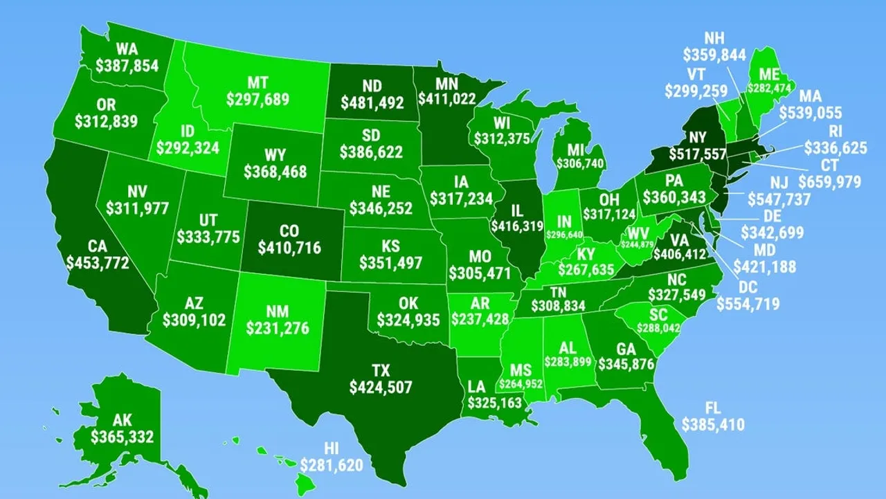 The Cost of Wealth Thresholds for Top 1 Earners Across U.S. States