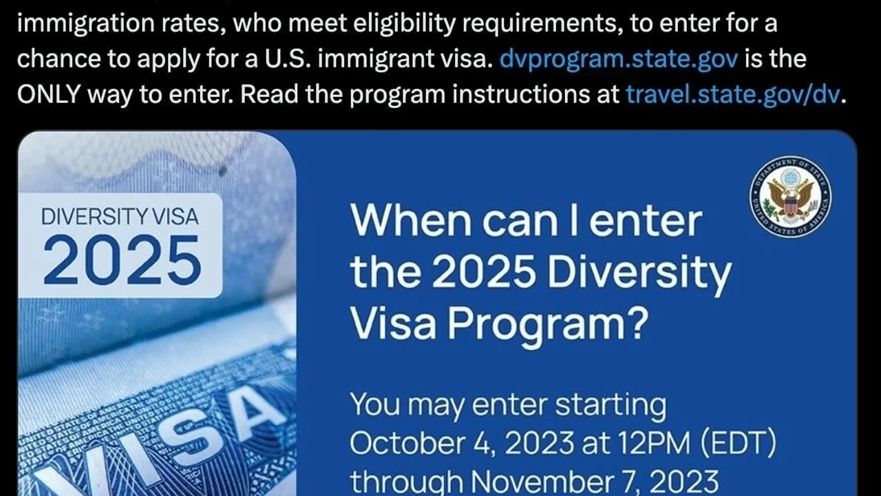 US Government Opens Applications for DV2025 Immigrant Visa Lottery
