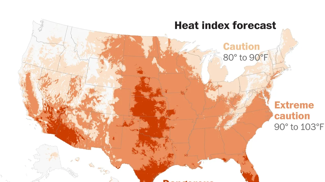 Record Heat Expected Across the U.S. as New Workweek Begins