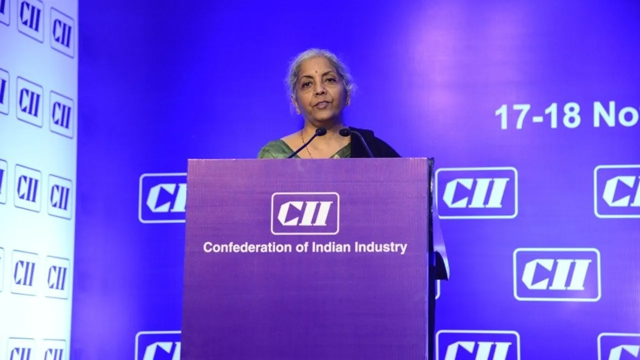 Finance Minister Sitharaman Addresses CII Global Economic Policy Summit 2023
