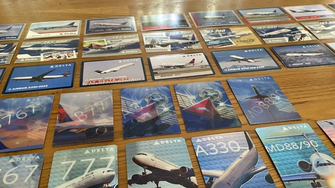 Delta Airlines Captivates Passengers with Collectible Aircraft Trading Cards