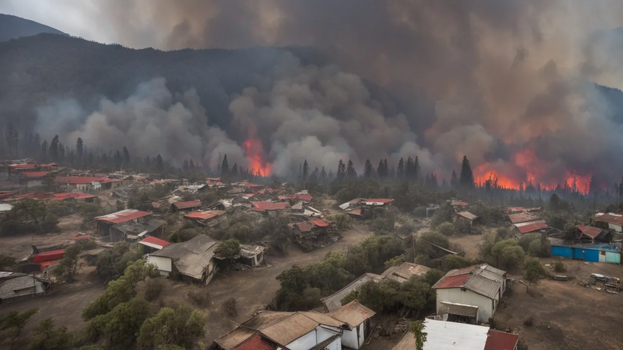 Red Alert Declared as Wildfires Threaten Populated Areas in Limache and Villa Alemana