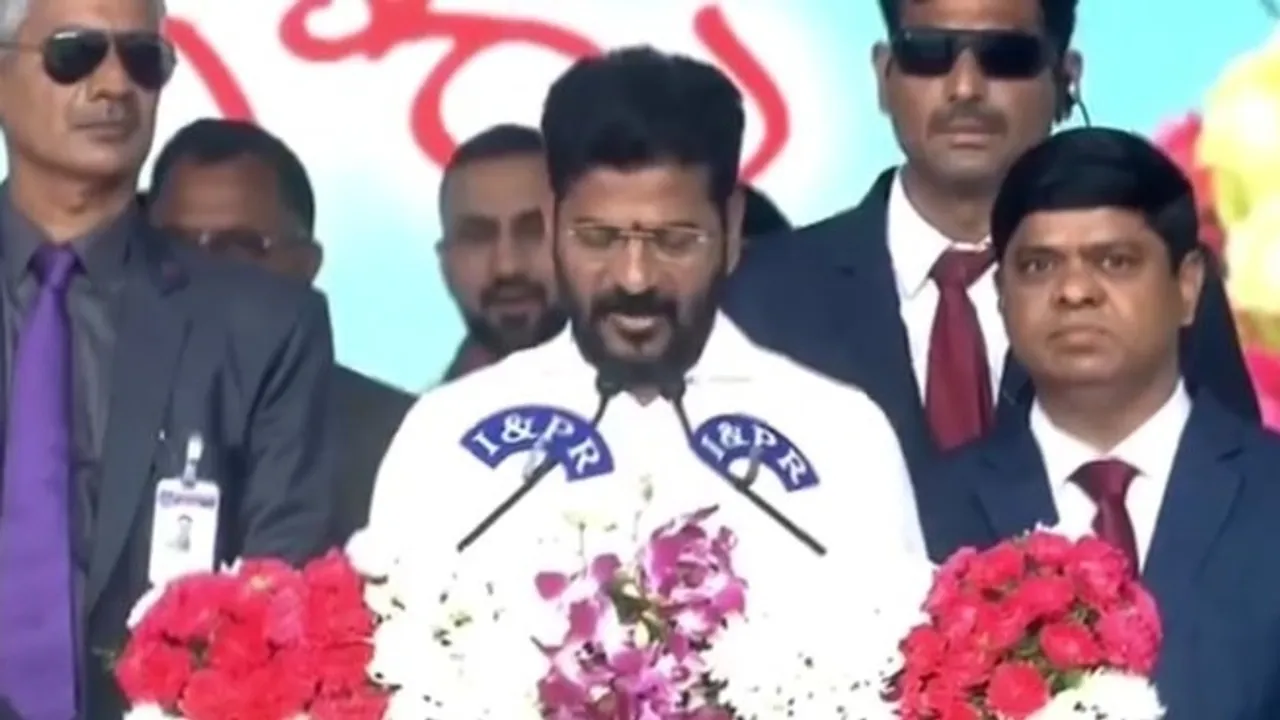 Revanth Reddy Sworn in as Telangana's Chief Minister in Grand Ceremony