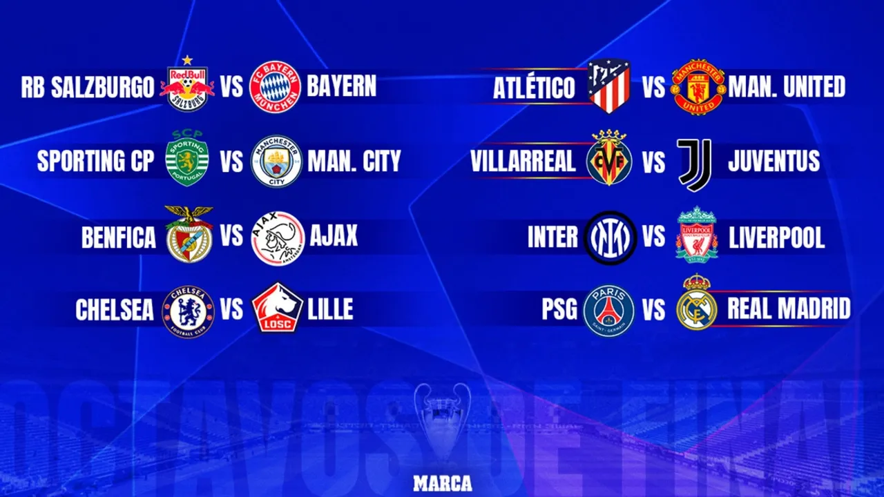 UEFA Champions League 2024 Round of 16 Matchups Announced