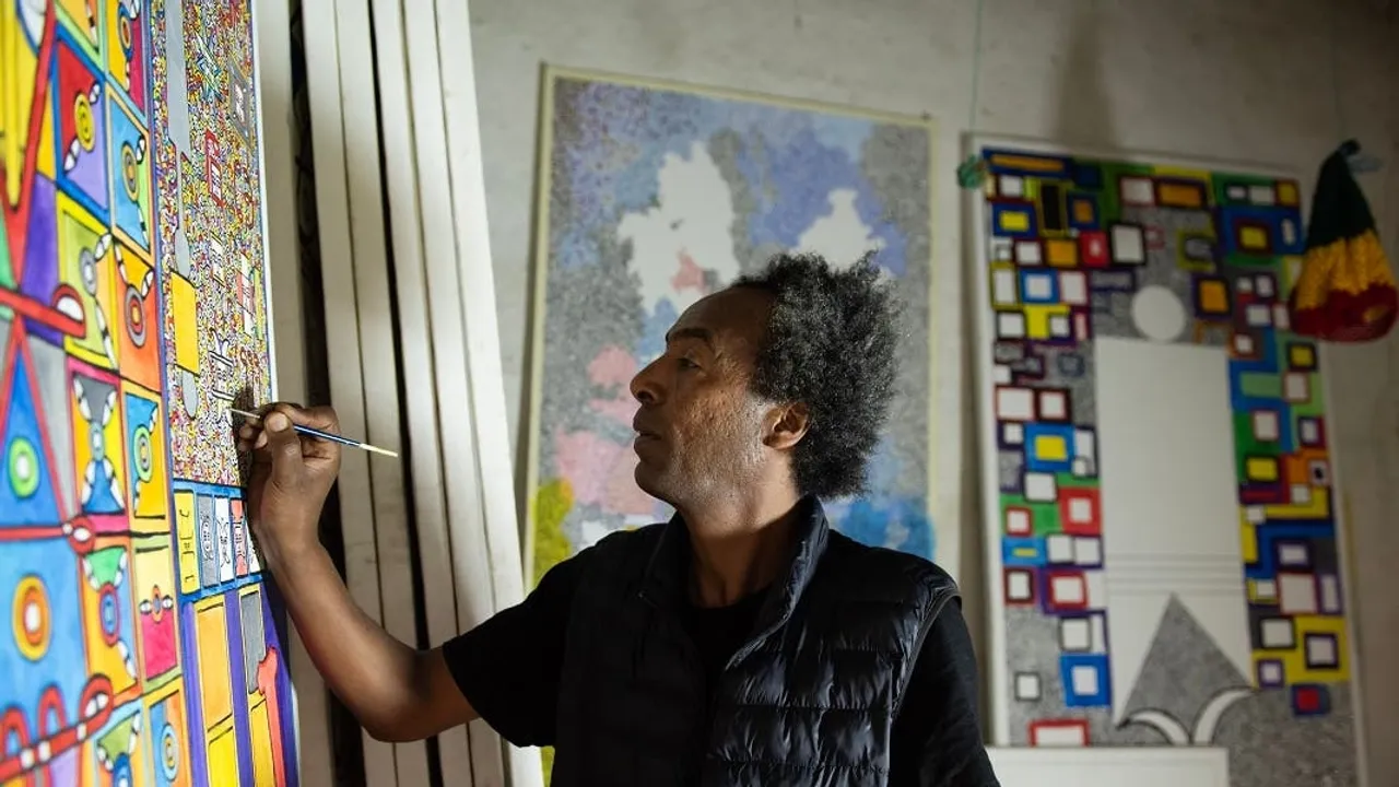 Henok Melkamzer's Ethiopian Telsem Art Featured in International Solo