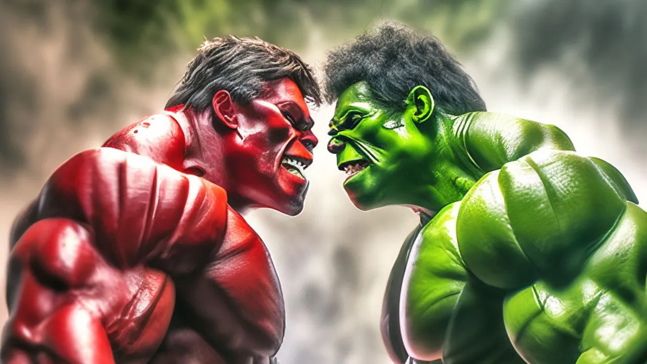 Red Hulk vs Green Hulk - This is the great fight the audience was waiting for on the big screen