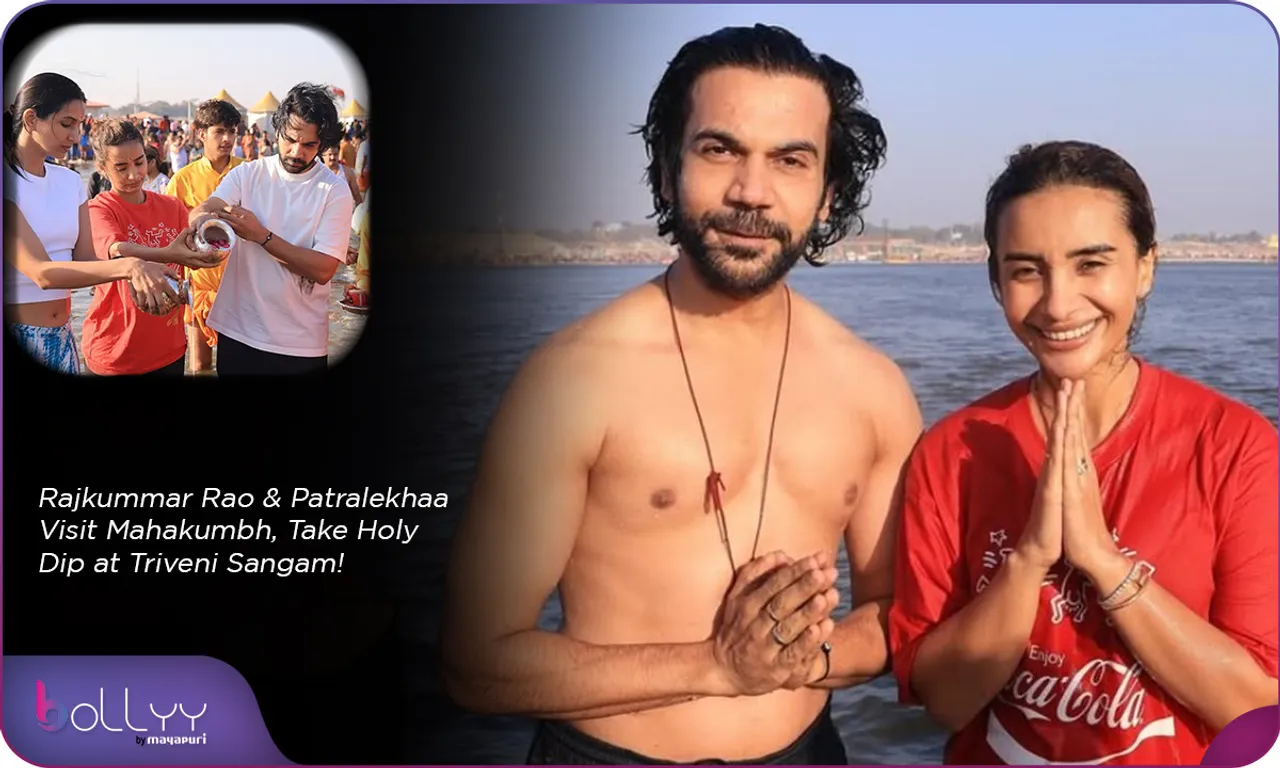 Rajkummar Rao & Patralekhaa Visit Mahakumbh, Take Holy Dip at Triveni Sangam!