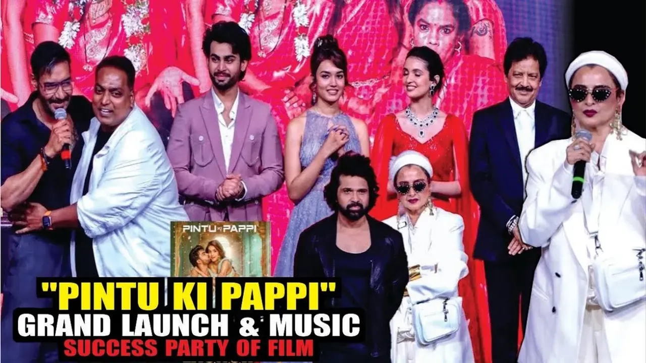 Pintu Ki Pappi Grand Launch Ajay Devgn, Rekha, Himesh Reshammiya Grace Music Success Party