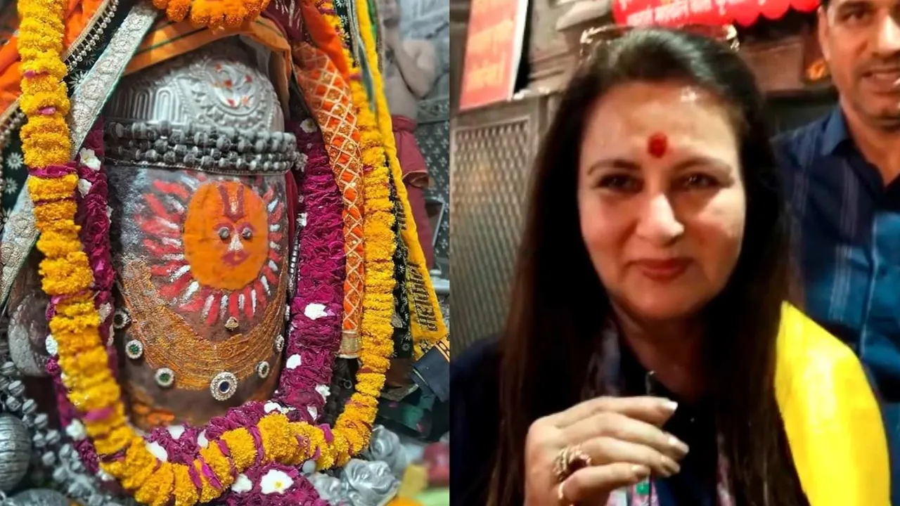 Actress Poonam Dhillon visited Baba Mahakal in Ujjain