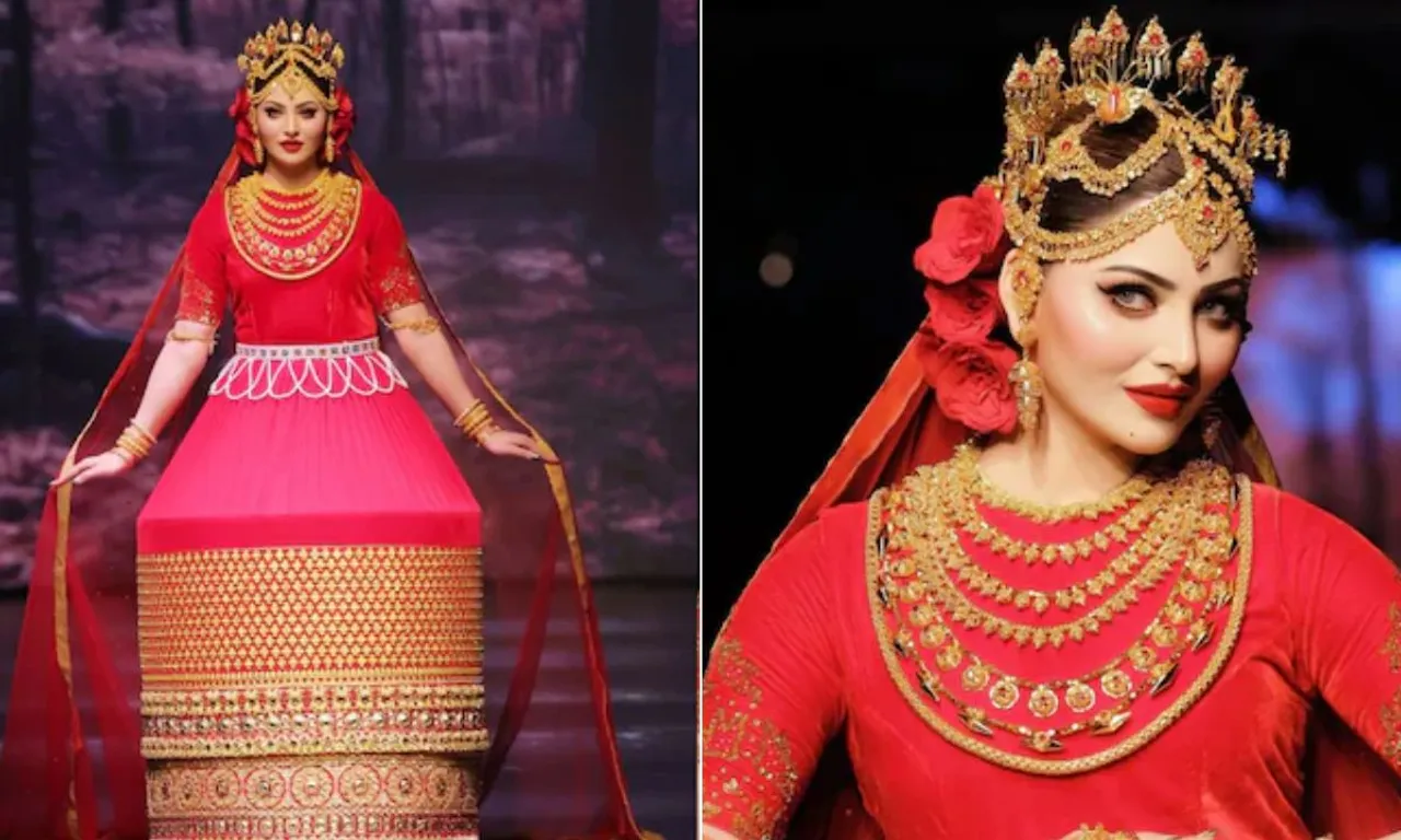 Urvashi Rautela Makes History in 24K Gold Manipuri Dress
