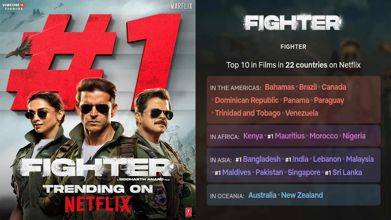 Siddharth Anand's Fighter Tops OTT Charts in 22 Countries